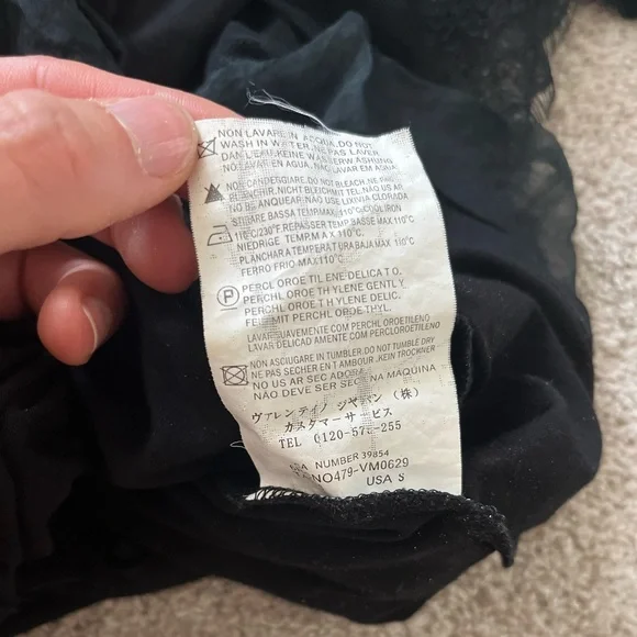 Valentino Black Ruffled Lace Blouse - Picture 5 of 9